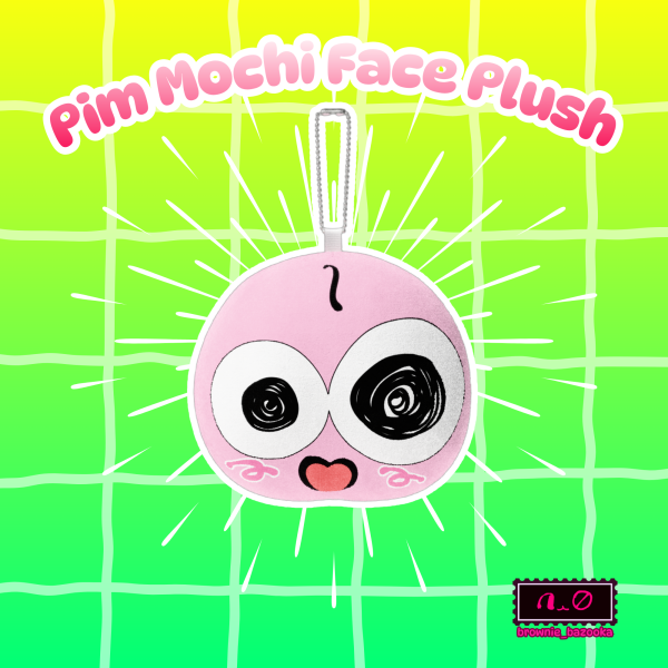 Pim Mochi Face Plush Keychain