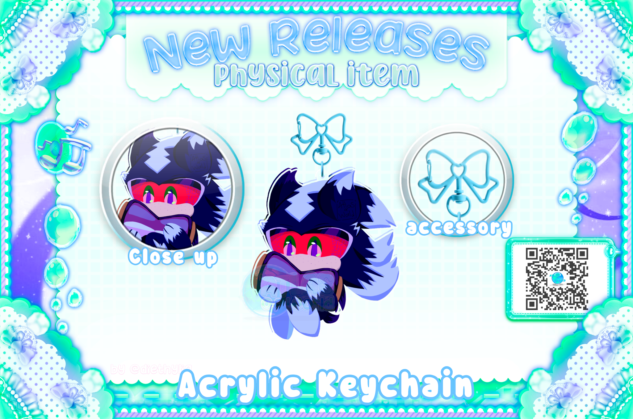 Mephiles the dark hug sand clock chibi /10 cm acrylic keychain