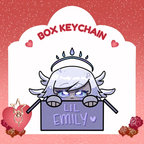 Emily || 6cm Glitter Keychain || HellaBox Series