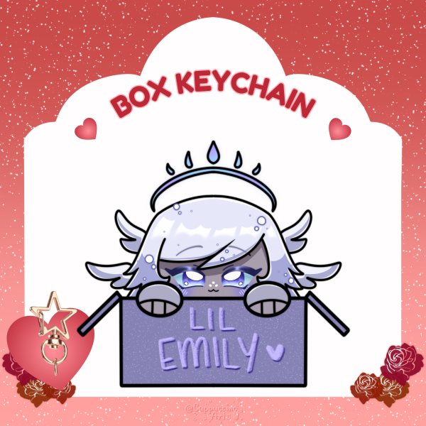 Emily || 6cm Glitter Keychain || HellaBox Series