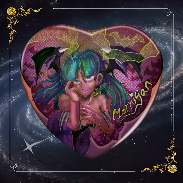Darkstalkers - Morrigan - Heart Badge
