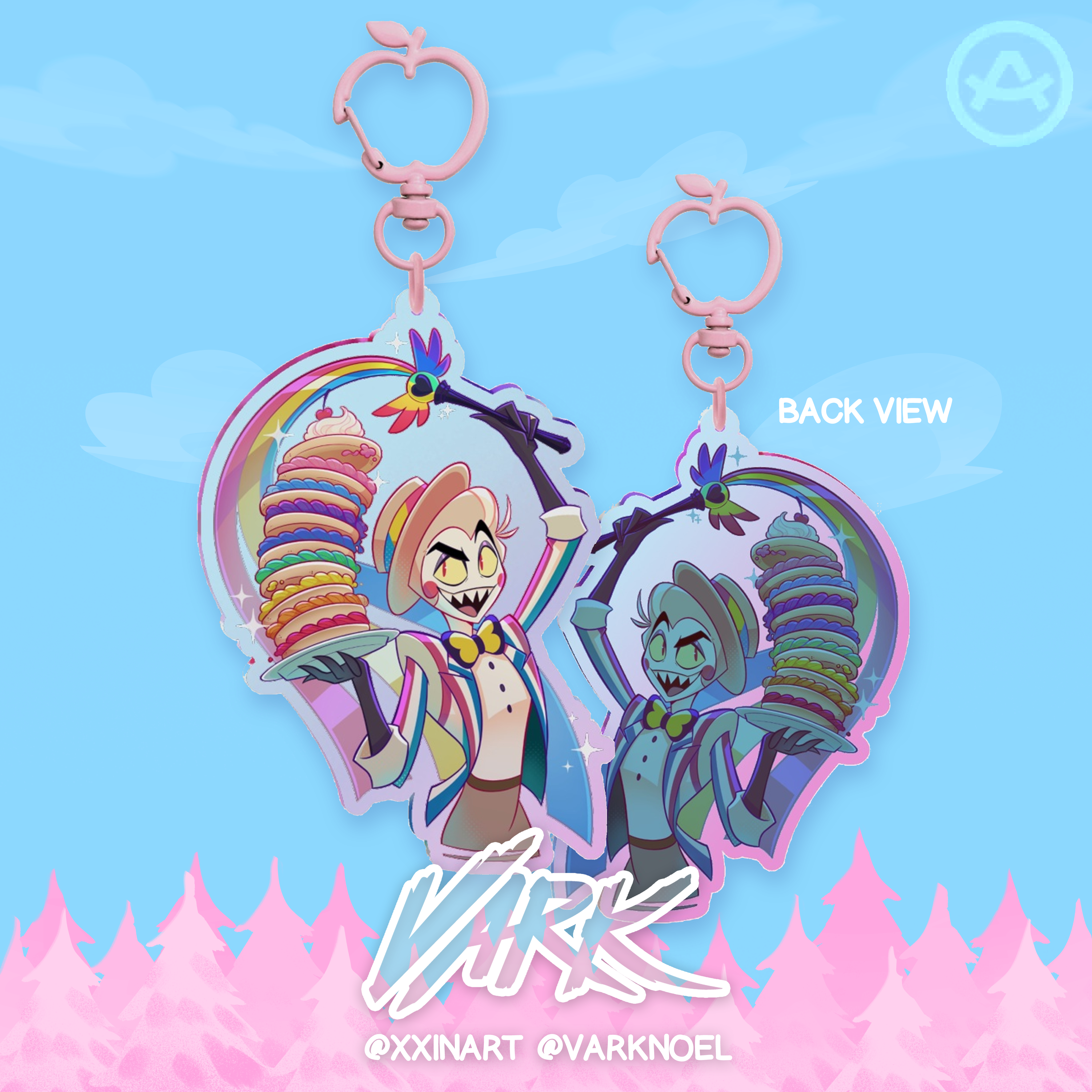 Lucifer Pride Rainbow Acrylic Keychain