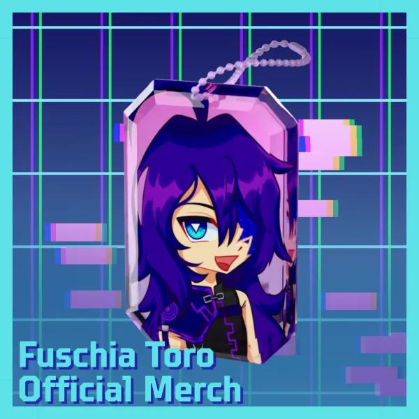 [Fuschia Toro Official Merch] Gemstone Thick Acrylic Block Keychains