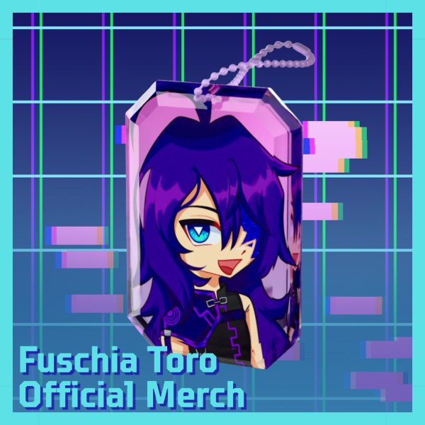 [Fuschia Toro Official Merch] Gemstone Thick Acrylic Block Keychains