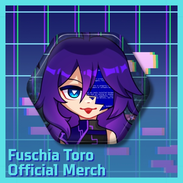[Fuschia Toro Official Merch] Hexagon Glitter Holographic Badges