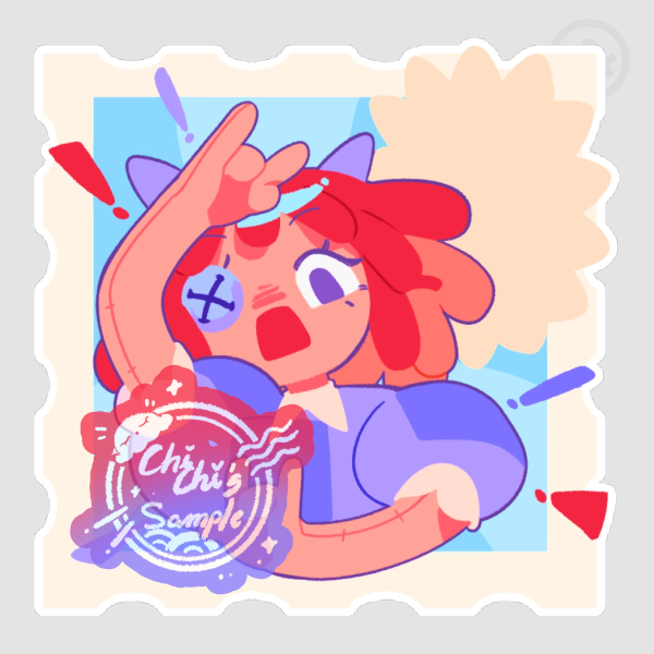 Ragatha postage stamp Stickers
