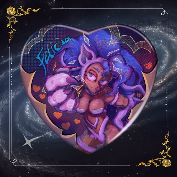 Darkstalkers - Felicia - Heart Badge