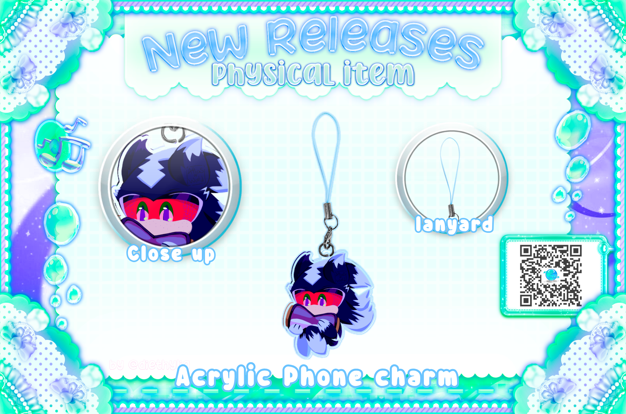 Mephiles the dark hug sand clock chibi / acrylic phone charm
