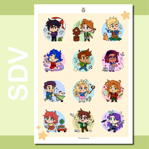 Stardew Valley Marriage Candidates Print (A4)