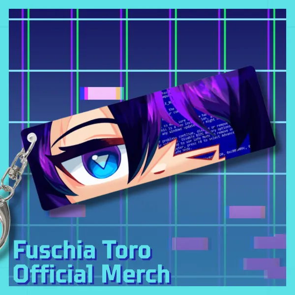 [Fuschia Toro Official Merch] Acrylic Eyes Pendant - 1.18"x3.35"(30x85mm), ①