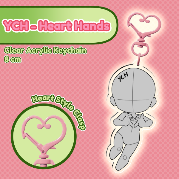 YCH - Heart Hands! Keychain