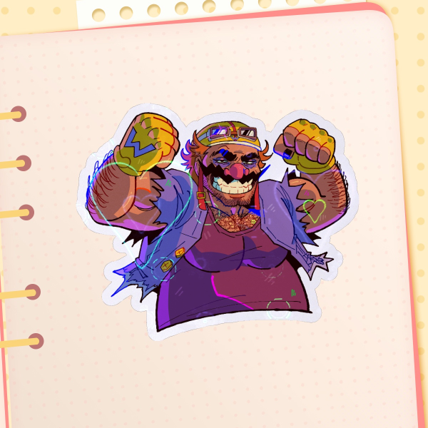 Wario - Muscle - Mario Sticker
