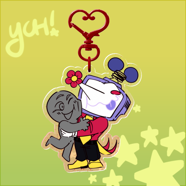 Tenna Love YCH Glitter Keychain