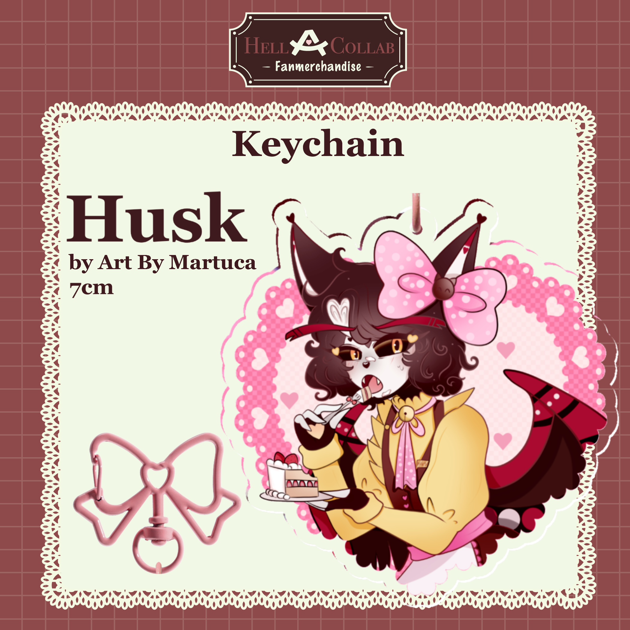Husk Keychain || Maid Cafe Hell-a-Collab