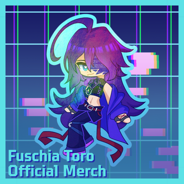 [Fuschia Toro Official Merch Colored Edge Die Cut Stickers