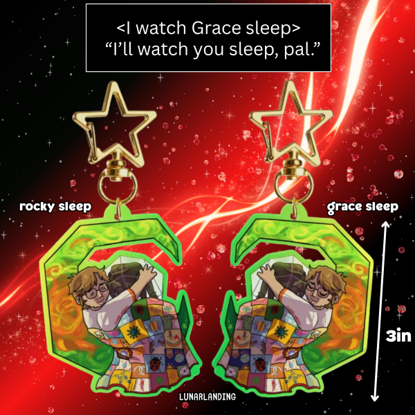 Grace Rocky Watch Sleep (3.2"x 2.6") | Dual Side Acrylic Keychain