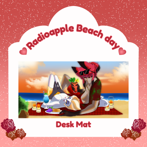 Radioapple Beach day  || Desk Mat || Hellaverse