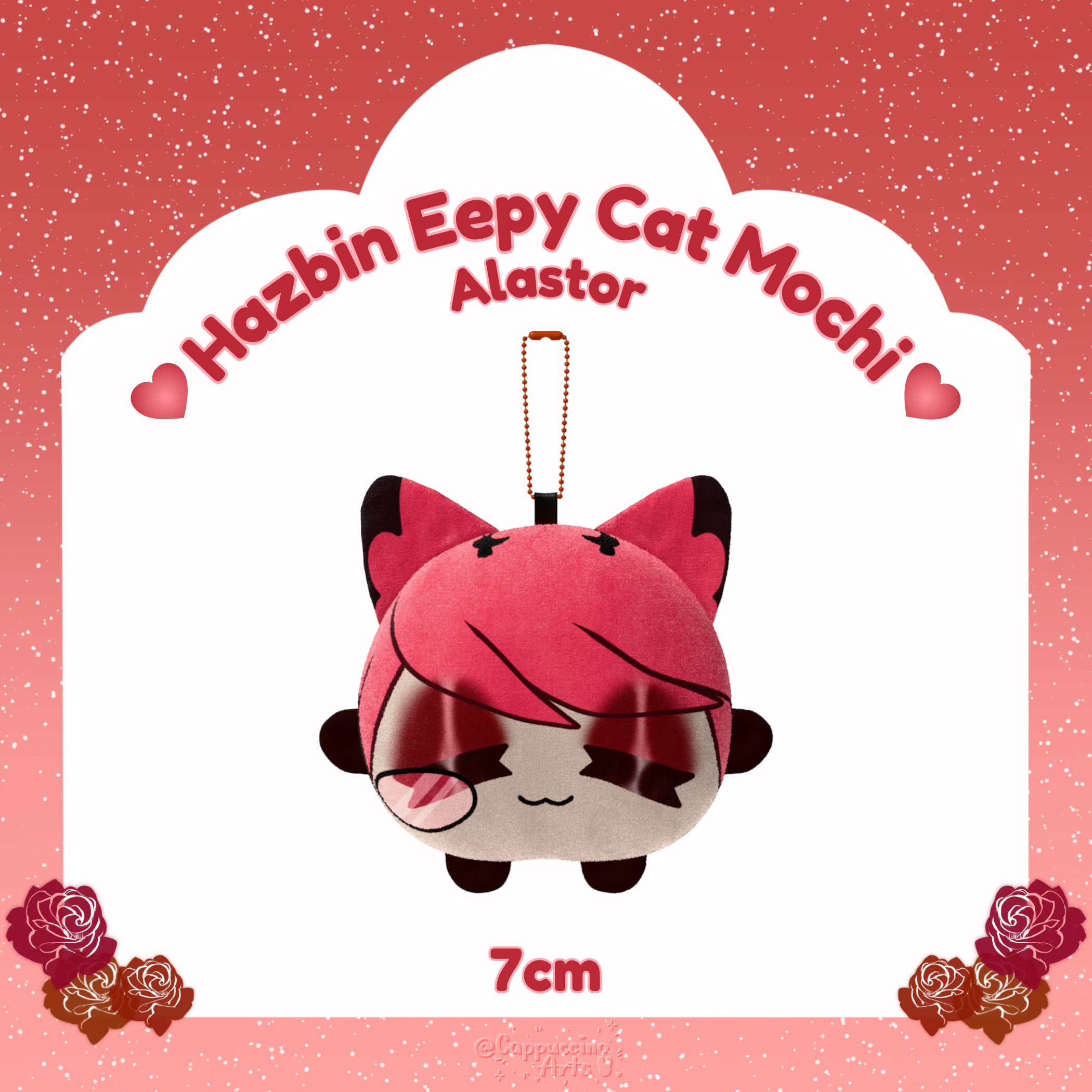 Eepy Alastor Mochi Cat || Mochi Keychain || MOCHI PLUSHIES