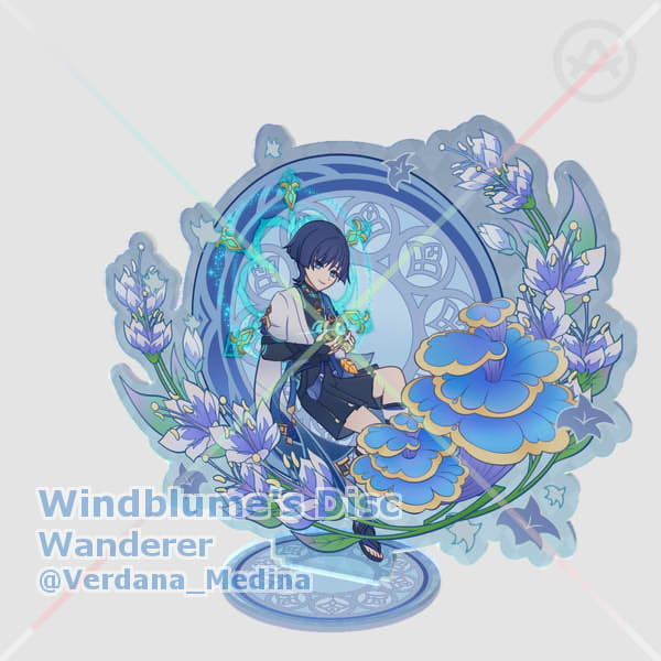 Wanderer Windblume Clear Acrylic Standee
