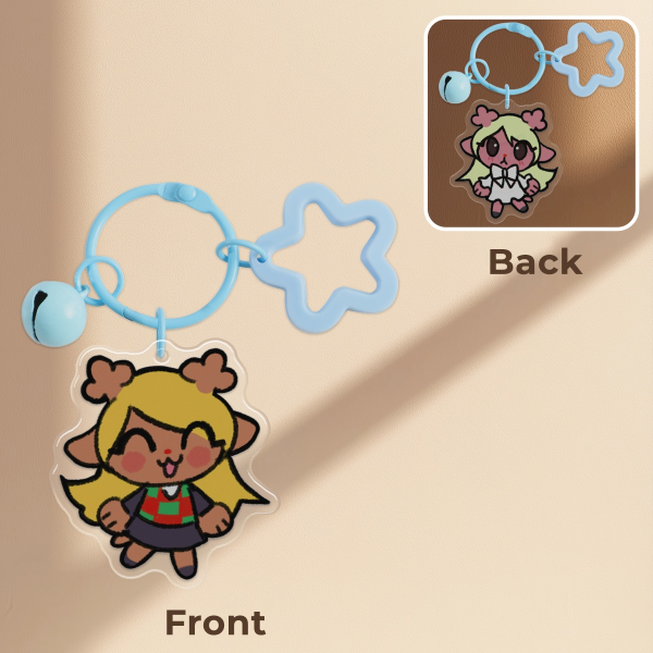 tiny nole epoxy acrylic keychain