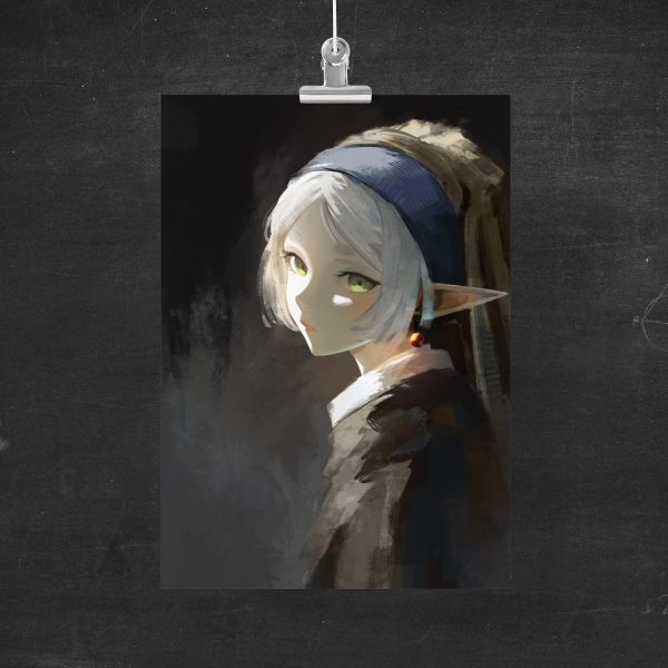 Frieren with a Pearl Earring Poster (Muted)