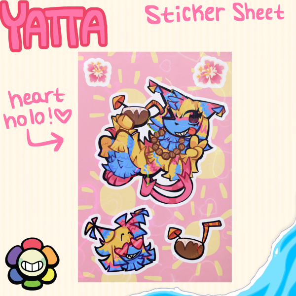 Summertime Yatta Coated Paper Stickers Sheet Dandy’s World