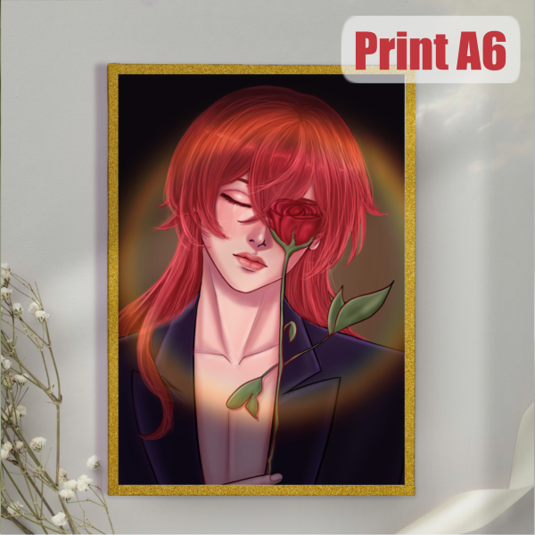 Genshin impact Diluc Art Board A6 print