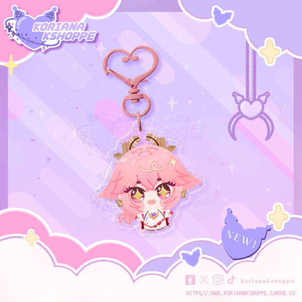 Genshin Impact: Yae Miko Glitter Acrylic Charm by Koriana Kshoppe