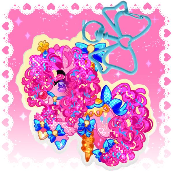 Pinkie Pie Carousel My Little Pony MLP Acrylic Keychain