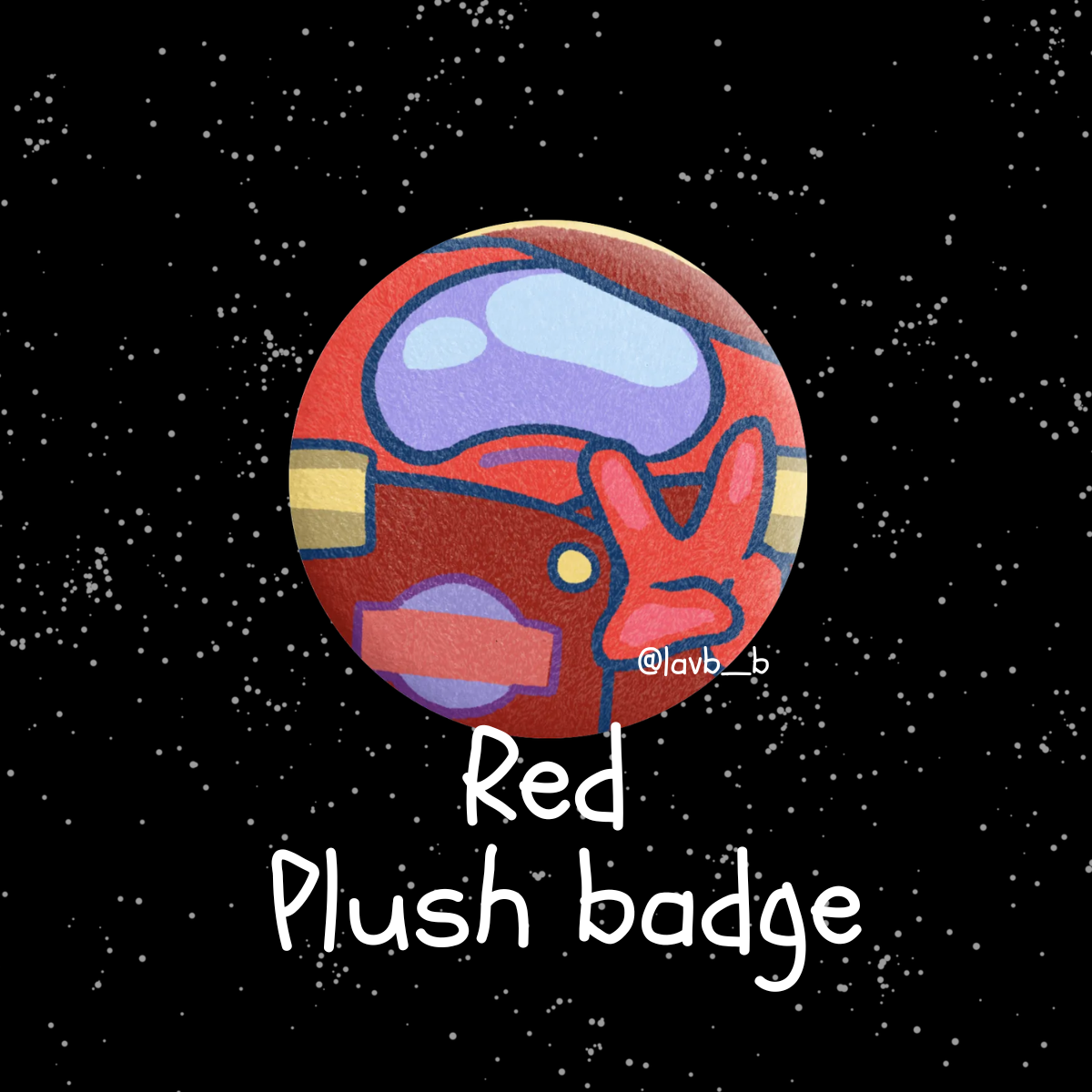 Red Plush Badge (58mm)