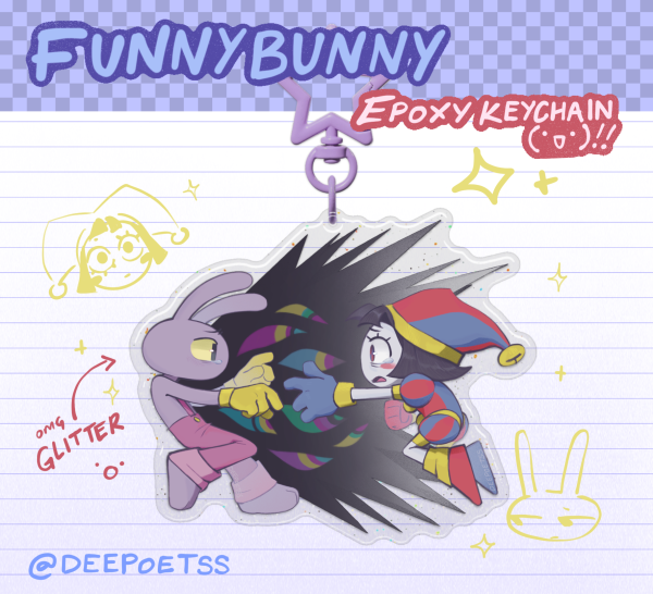 Funnybunny Abstraction Keychain