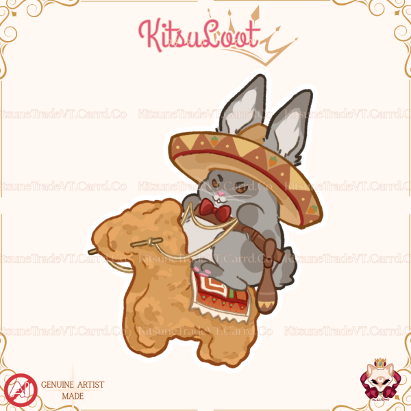 Desert Bunny Hero - 4x4 Die Cut Stickers