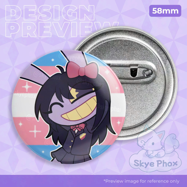 Trans Pride School Jax | Round Button Pin Badge