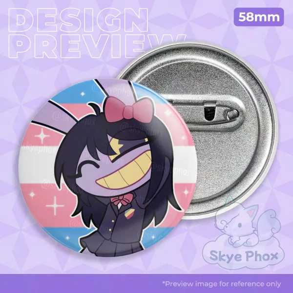 Trans Pride School Jax | Round Button Pin Badge