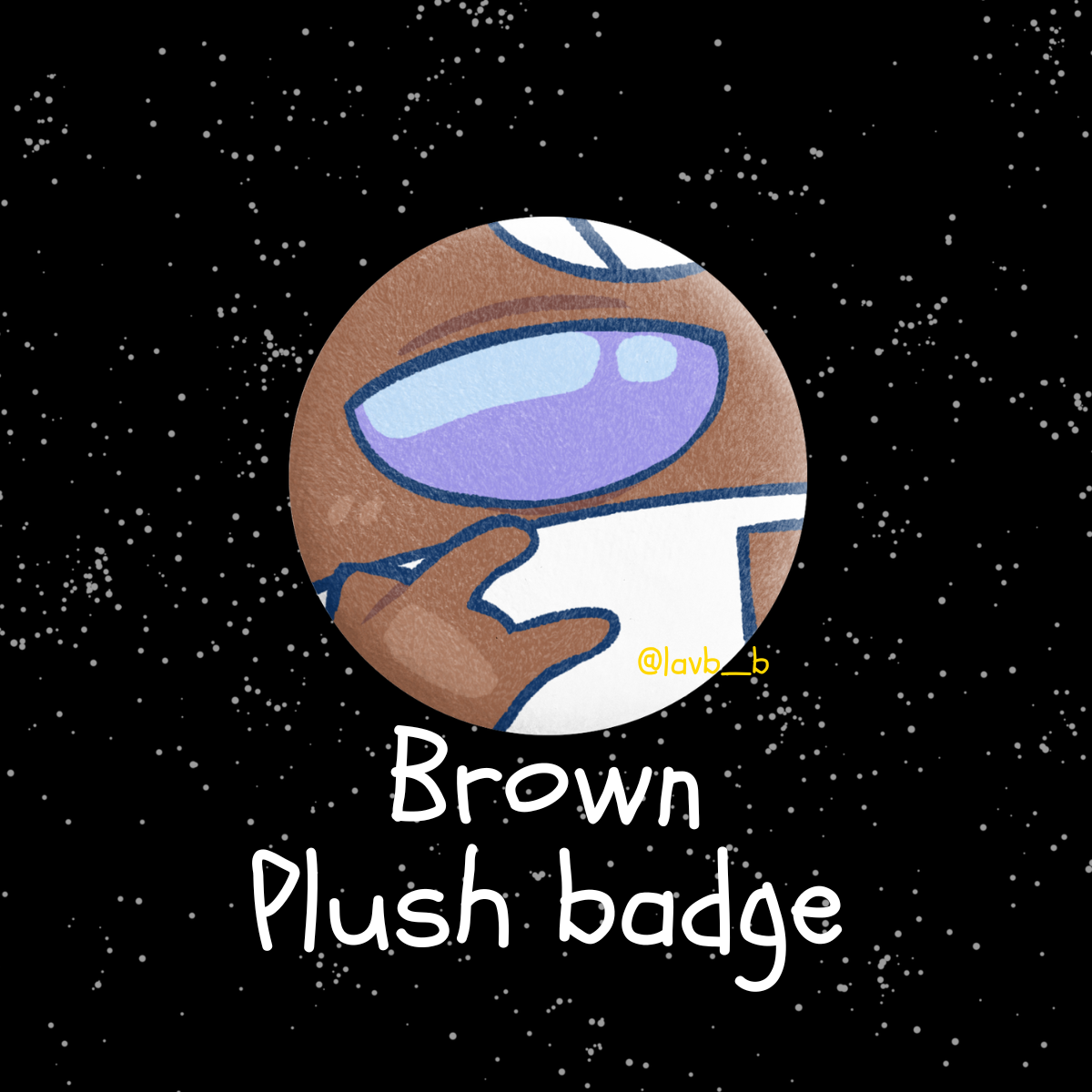Brown Plush Badge (58mm)