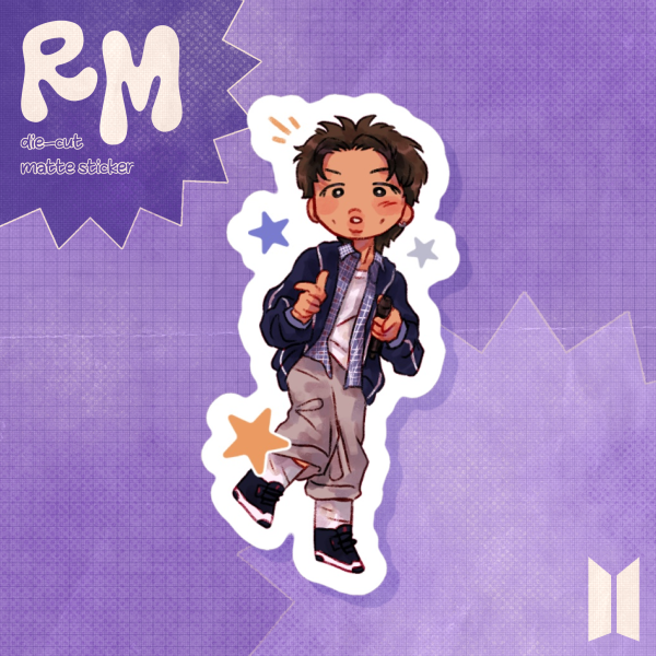 RM (BTS) Die-Cut Matte Sticker