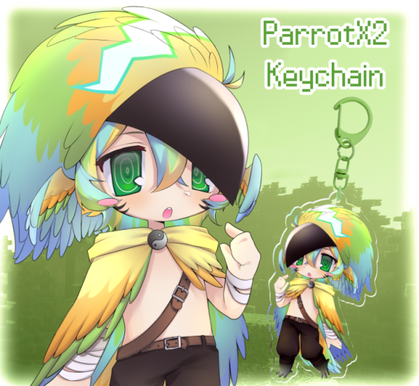 ParrotX2 Acrylic Keychain
