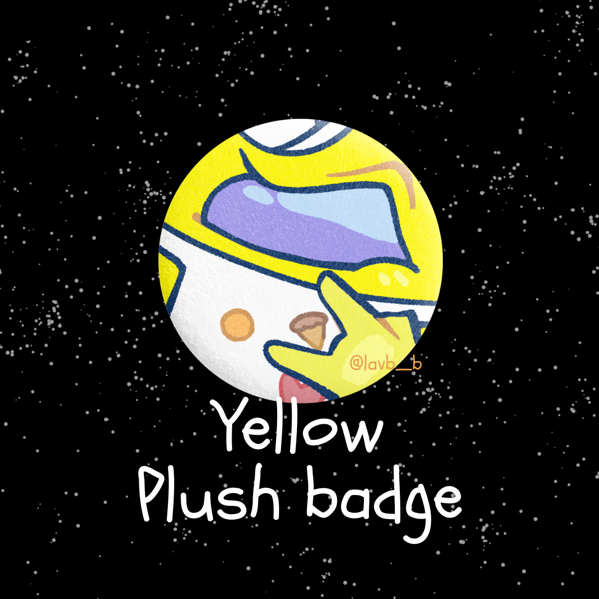 Yellow Plush Badge (58mm)