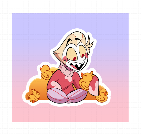 Lucifer and ducks | Matte sticker