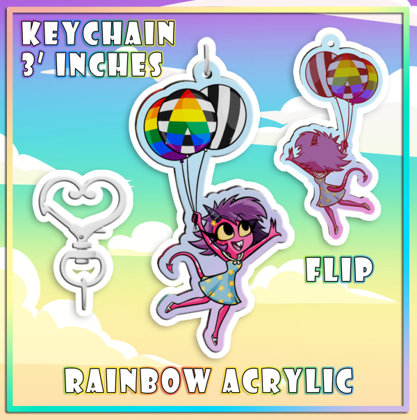 Floating Millie || Ally Pride || Rainbow Acrylic Keychains