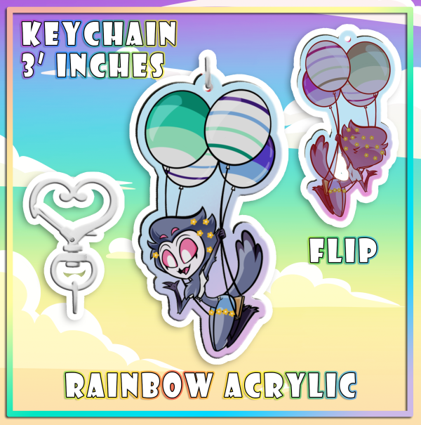 Floating Stolas || Gay Pride || Rainbow Acrylic Keychains