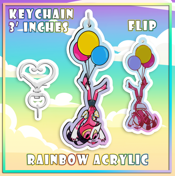 Floating Blitz || Pan Pride || Rainbow Acrylic Keychains