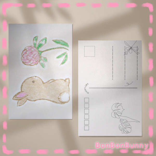 Clover Bunny Postcard
