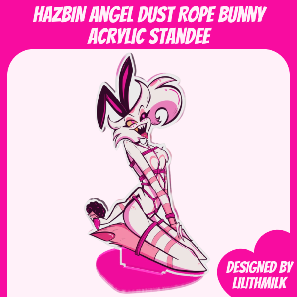 Hazbin Hotel Angel Dust Rope Bunny Acrylic Standee