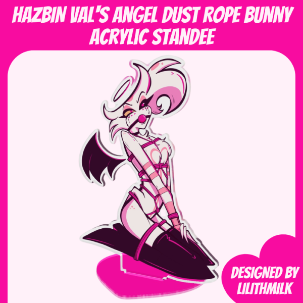 Hazbin Hotel Angel Dust Rope Bunny Val's Version Acrylic Standee