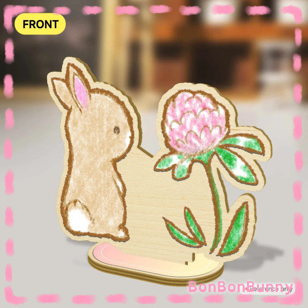 Clover Bunny Wooden Standee
