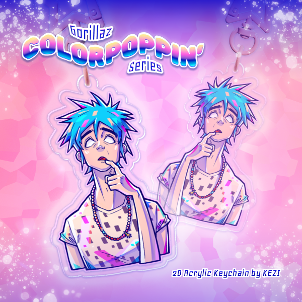 2D Keychain - Gorillaz Colorpoppin' Series