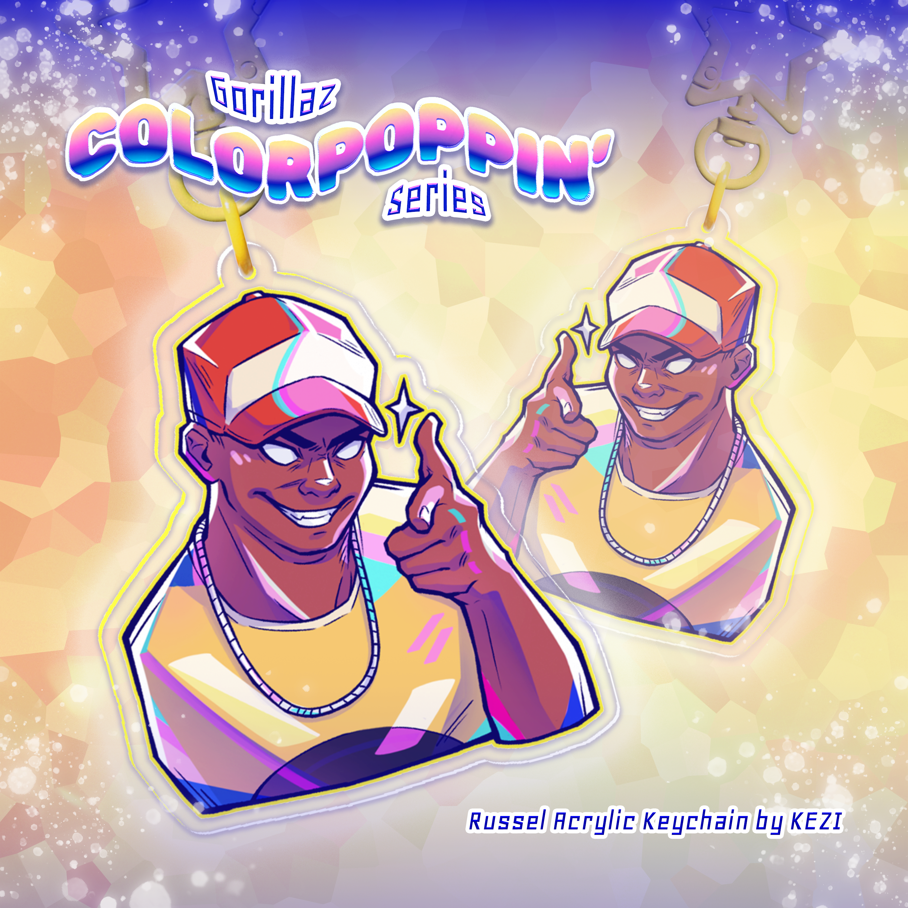 Russel Keychain - Gorillaz Colorpoppin' Series