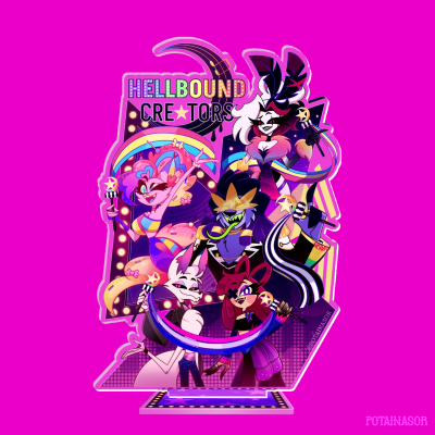 Hellbound Creators Pride ⭐️🏳️‍🌈 | Hellaverse Ocs Standee | Art by Potainasor 🖤✨️❤️