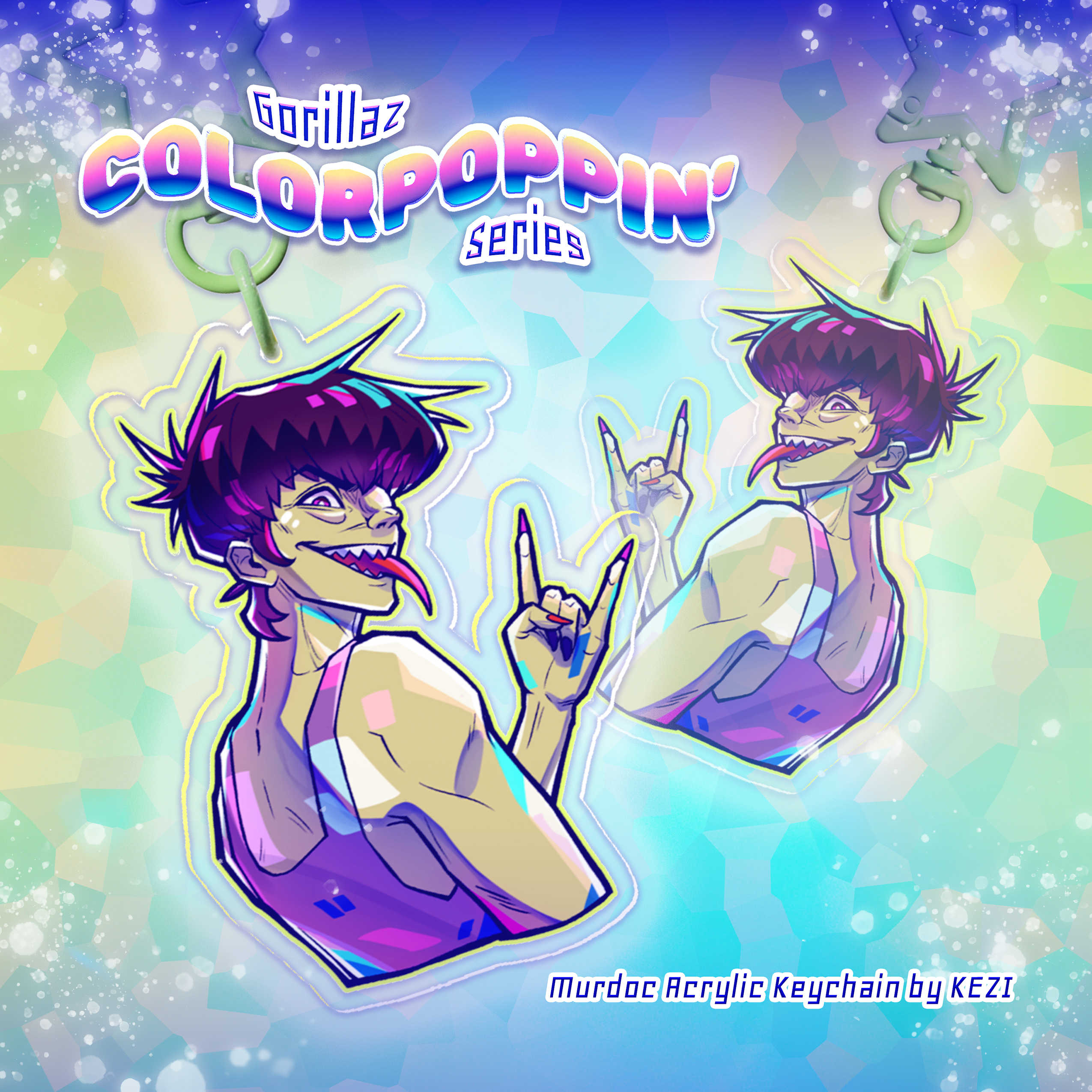 Murdoc Keychain - Gorillaz Colorpoppin' Series